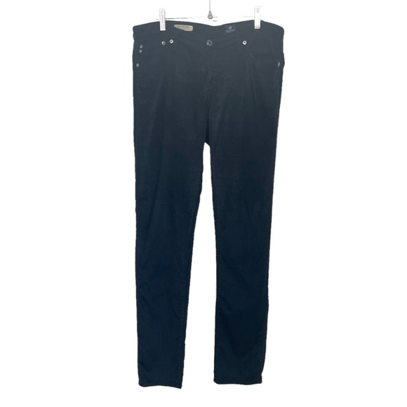 Adriano Goldschmeid Night Blue Feather Corduroy Super Skinny Leggings Pants - Picture 6 of 16